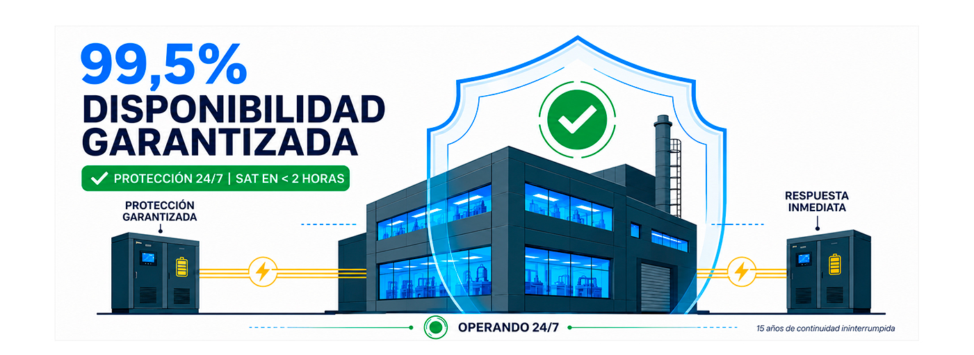 Sin interrupciones. Sin sorpresas. SAI profesional + SAT < 2 horas. Confían en nosotros +500 empresas en el Levante español.